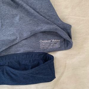 Outdoor Voices slashback crop top size medium